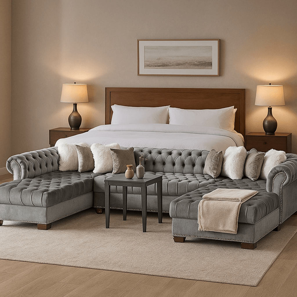 ITAILIAN CHESTERFEILD U-SHAPED SOFA